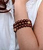 Barse Pearl Terra Luxe Stretch Bracelet Set, Color:Rose Gold/Brown - Image 3