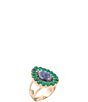 Barse Cobalt Canyon Golden, Lapis and Green Onyx Statement Ring - Image 1