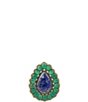 Barse Cobalt Canyon Golden, Lapis and Green Onyx Statement Ring - Image 2