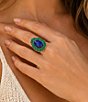Barse Cobalt Canyon Golden, Lapis and Green Onyx Statement Ring - Image 3