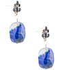 Barse Denim Blue Lapis Sterling Silver Concho Drop Earrings, Color:Lapis/Silver - Image 2