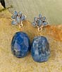Barse Denim Blue Lapis Sterling Silver Concho Drop Earrings, Color:Lapis/Silver - Image 5