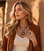 Barse Copper Sky Golden, Turquoise and Carnelian Statement Ring - Image 4