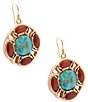Barse Copper Sky Stone Drop Earrings - Image 2