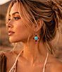 Barse Copper Sky Stone Drop Earrings - Image 3