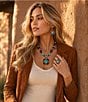 Barse Copper Sky Stone Drop Earrings - Image 4