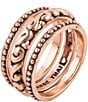 Color:Copper - Image 1 - Copper Three Piece Stack Ring