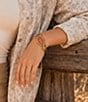 Barse Desert Ember Golden And Bright Orange Magnesite Cuff Bracelet - Image 4
