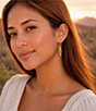Barse Desert Ember Golden And Bright Orange Magnesite Drop Earrings - Image 3