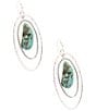 Barse Desert Halo Turquoise Magnesite Statement Drop Earrings - Image 2