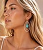 Barse Desert Halo Turquoise Magnesite Statement Drop Earrings - Image 4