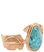 Barse Desert Plume Genuine Turquoise Statement Cuff Bracelet - Image 1