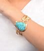 Barse Desert Plume Genuine Turquoise Statement Cuff Bracelet - Image 3