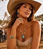 Barse Desert Plume Genuine Turquoise Statement Cuff Bracelet - Image 4