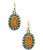 Barse Desert Radiance Turquoise and Agate Drop Earrings - Image 1