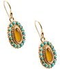 Barse Desert Radiance Turquoise and Agate Drop Earrings - Image 2