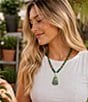 Barse Everstone Silver and Genuine Stone Short Pendant Necklace - Image 3