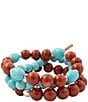 Barse Everstone Silver, Jasper and Magnesite Stretch Bracelet Set - Image 2