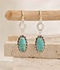 Barse Forged Sky Silver and Genuine Turquoise Drop Earrings - Image 3