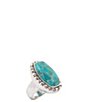 Barse Forged Sky Silver and Genuine Turquoise Statement Ring - Image 1