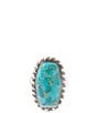 Barse Forged Sky Silver and Genuine Turquoise Statement Ring - Image 2