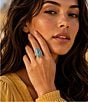 Barse Forged Sky Silver and Genuine Turquoise Statement Ring - Image 3
