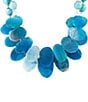 Barse New Haven Blue Agate Sterling Silver Strand Necklace, Color:Silver/Blue - Image 2