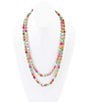 Barse Genuine Stone Bright Long Strand Necklace, Color:Multi - Image 2