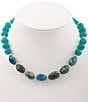 Barse Genuine Stone Crystal Cove Beaded Collar Necklace - Image 1