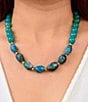 Barse Genuine Stone Crystal Cove Beaded Collar Necklace - Image 3