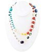 Barse Genuine Stone Kaleidoscope Long Strand Necklace, Color:Silver/Multi - Image 1