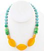 Barse Apricot Fossil Blue Magnesite Golden Pendant Necklace,New Products : American Fashion Style Bags On Sale