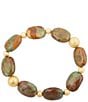 Barse Genuine Stone Sierra Stretch Bracelet, Color:Multi - Image 1