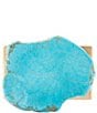 Barse Magnesite Turquoise Stone Slab Hinge Statement Bracelet, Color:Blue - Image 2