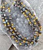 Color:Multi - Image 2 - Genuine Stone Statement Multi Strand Necklace