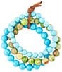 Barse Fresh Twist Lime and Blue Turquoise Stack Bracelet Set, Color:Lime/Turquoise - Image 1