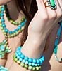 Barse Fresh Twist Lime and Blue Turquoise Stack Bracelet Set, Color:Lime/Turquoise - Image 4