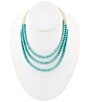 Barse Genuine Turquoise Magnesite Beaded Short Multi Strand Necklace,New Products : American Fashion Style Bags On Sale