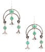 Barse Genuine Turquoise Squash Blossom Statement Drop Earrings - Image 1