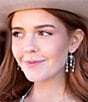 Barse Genuine Turquoise Squash Blossom Statement Drop Earrings - Image 3