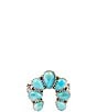 Barse Genuine Turquoise Squash Blossom Statement Ring - Image 2