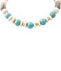 Barse Golden and Genuine Stone Blue Mesa Collar Necklace - Image 2