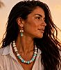 Barse Golden and Genuine Stone Blue Mesa Collar Necklace - Image 4
