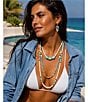 Barse Golden And Genuine Stone Earthbound Luxe Long Layered Statement Necklace - Image 4
