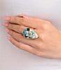 Barse Golden And Genuine Stone Earthbound Luxe Statement Ring - Image 3
