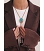 Barse Cowboy Cactus Genuine Turquoise Long Bolo Necklace - Image 4