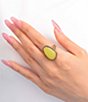 Barse Golden And Green Jade Willow Statement Ring - Image 3