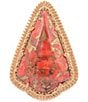 Barse Magnesite Arrow Golden And Metal Infused Statement Ring - Image 2