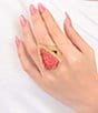 Barse Magnesite Arrow Golden And Metal Infused Statement Ring - Image 3