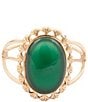Barse Green Onyx Forest Ember Statement Cuff Bracelet - Image 2